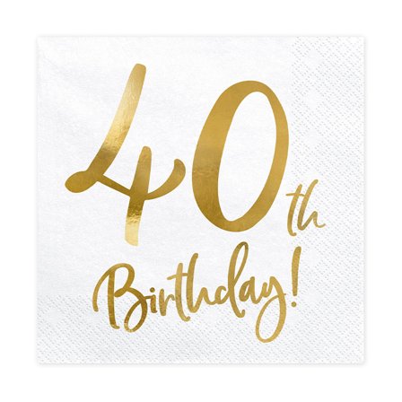Servett 40 Birthday 20-pack - Partyninja.se