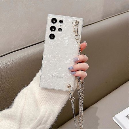 Kotilonkuoren kuvioinen crossbody-kaulanauhaketjukotelo, yhteensopiva Samsung Galaxy S23 Ultra/ S23+/ S23 iskunkestävän kanssa