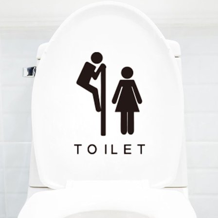 Toilet Smiley Face Decal Sjovt Toilet Køkken Væg Stickers Toilet Sæde Decal Væg Kunst DIY Murmaleri Decor(kigger tegn 11 * 16cm)