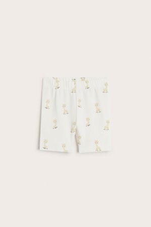 Kappahl | Cykelbyxor med giraffer | Offwhite
