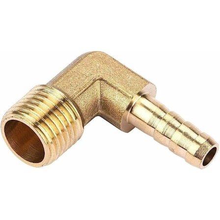 5 st mässingskoppling 90 graders vinkelhane gängad koppling adapter reparation 6/8mm-1/4" 1/2" 1/8" (6mm-1/4")