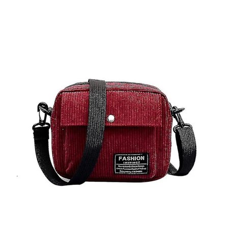 /EA/Axelväska dam canvas en axelväska liten fyrkantig väska manchester väska (flera alternativ)(röd)