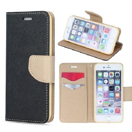 iPhone 15 Pro - Smart Fancy Mobilplånbok Svart/Guld Black