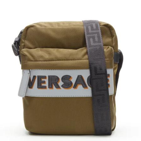 Versace Pre-owned Pre-owned Nylon shoulder-Tass , Groen , unisex , Maat: ONE Size Vintage Tassen