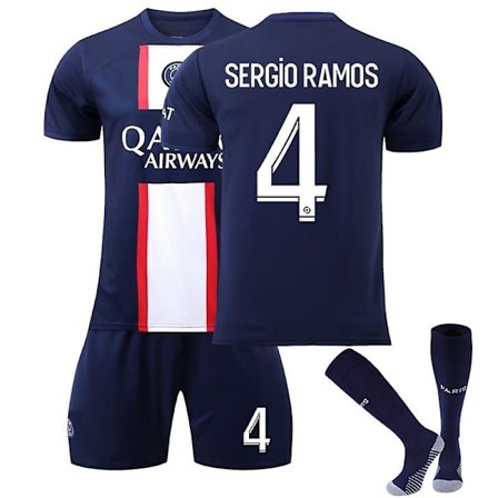 22-23 Paris Home Set T-shirt nr 4 Sergio Ramos fotbollströja