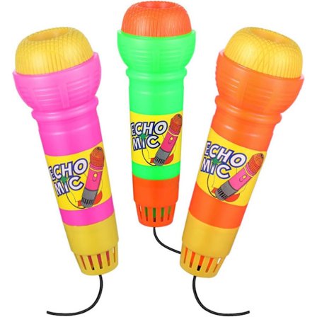 Echo Mikrofonleke, Late som leker, Flerfarget Nyhetsleker for barn som elsker å synge og musikk, 3 stykker (ingen batterier, blandede farger)