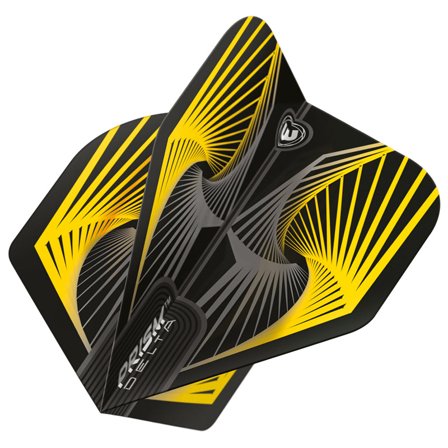 Winmau Delta Flights Standard 100 Micron 9 Pieces Yellow Grey Black Prism Design Dart Flights Accessories