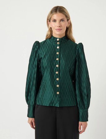 YAS Yasripple Ls Shirt - Show - Green - 40