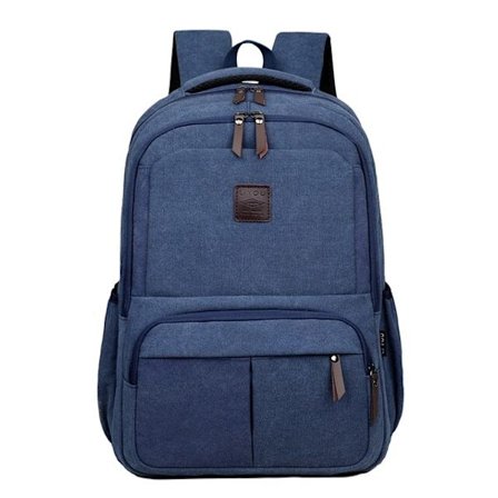 Män Ryggsäck Laptop Skolväska Teen Retro Mochila Casu Ryggsäck blue