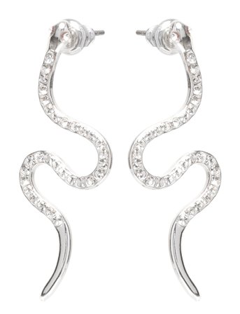 Dagny Crystal Earrings Silver-Plated Silver Pilgrim