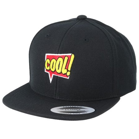 BOOM - Svart snapback Keps - Kids Cool Talk Black Kids Snapback @ Hatstore