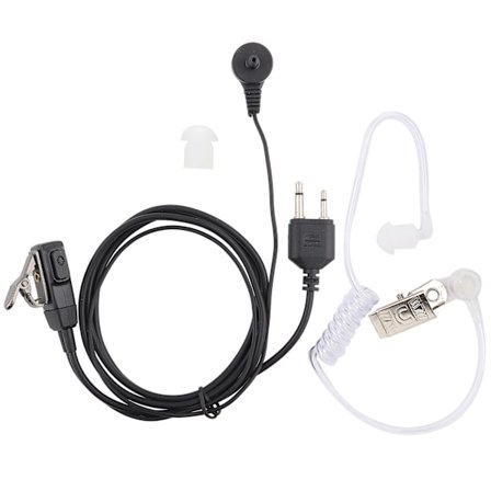 Icom 2-pinners akustisk tube-headset med PTT-mikrofon