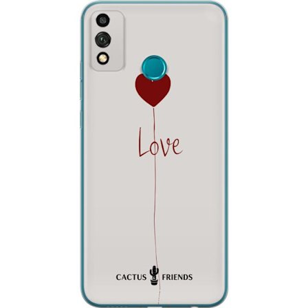 Kompatibel Mobilcover til Honor Honor 9X Lite Cactus and Friends - Love Balloon Minimal