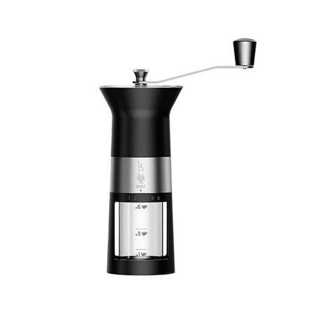 Bialetti manuell kaffekvarn med justerbar malningsgrad och keramiskt malsystem