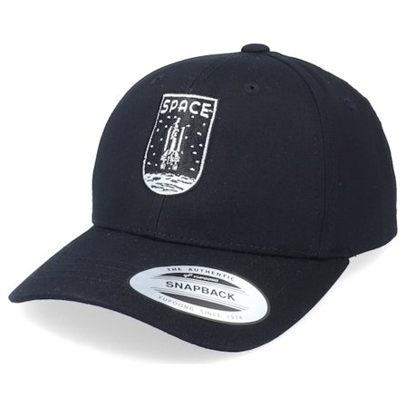 Kiddo Cap - Sort adjustable Kasket - Kids Space Logo Black Adjustable @ Hatstore