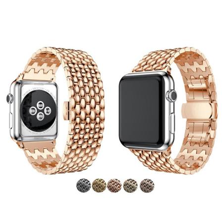 Stilren Länk I Rostfritt Stål Till Apple Watch 42mm (3/2/1) Roséguld