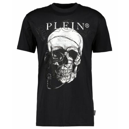 Philipp Plein Skull T-Shirt Sort, Herre T-shirts, Størrelse: XL