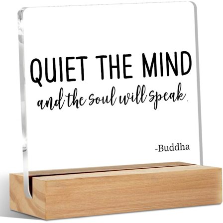 Zen Dekor, Akrylskylt Meditationstillbehör, Yogarum Meditationsrumsdekorationer, Dekorativa Skyltar för Bord Hylla