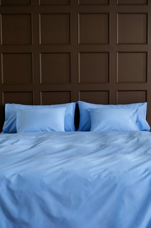 Jotex - Dynetrekksett Dobbeltseng Økologisk Himmelblå - ZACK - Kjøp Dobbeltseng hos Jotex