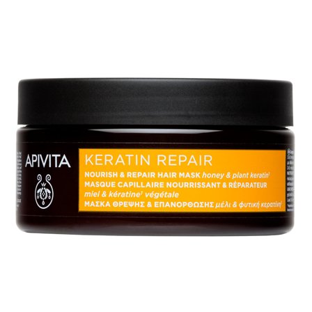 APIVITA Capelli - Keratin Repair Maschera Capelli Nutriente Riparatrice 200ml - Maschera Nutriente Capelli