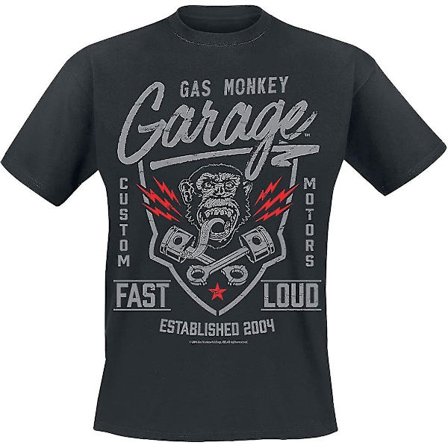 Gas Monkey Garage T-shirt Fast N Loud Logo Officiell Herr Svart