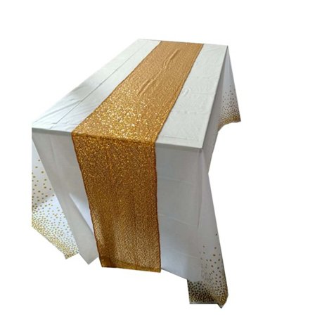 Rektangel duk paljetter set vattentät bordsduk för fester Bröllopsbankett