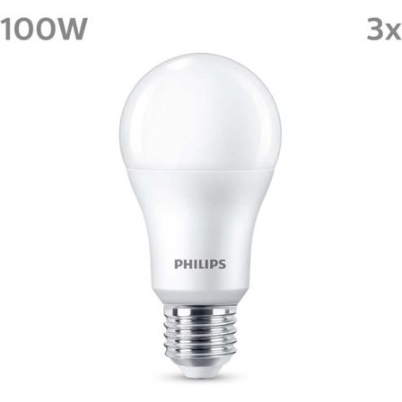 Ampoule LED - PHILIPS - 100 W - A67 E27 - Koldt hvid - Ikke dæmpbar x 3