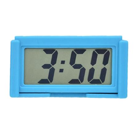 Automatisk Elektronisk Klokkedashbord Digitalt Display Klokke Selvklebende Miniklokke Blue