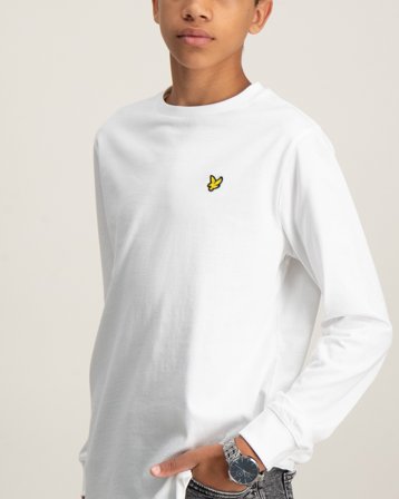 Lyle & Scott Plain LS T-shirt Biały T-shirty Chłopiec - Kids Brand Store