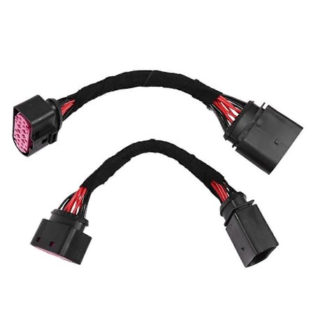 2 stk. Xenon (14 ben) Forlygter Ledningsnet Stik Adapter til Seat 1J0 973 737 1J0 973