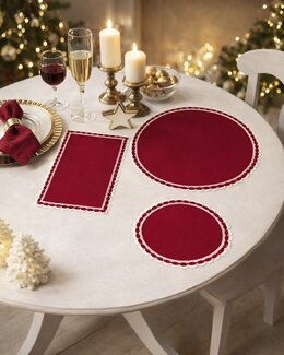 Dugsæt Doilies Rødt 3-pak - Duftin