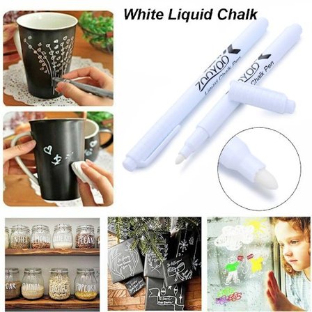 10 st White Liquid Chalk Pen Black Board Marker Raderbar
