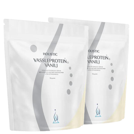 2 x Holistic Vassleprotein 750 g Vanilj