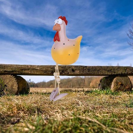 Dekorativ hønsegård, fehavedekoration - gul