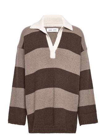 Keik V Neck Polo 11250 Brown Samsøe Samsøe