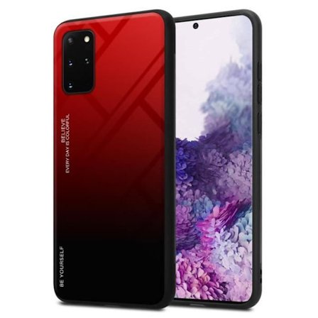 Fodral till Samsung Galaxy S20 PLUS Skal i RÖTT - SVART Fodral Skyddsskydd tvåfärgad TPU