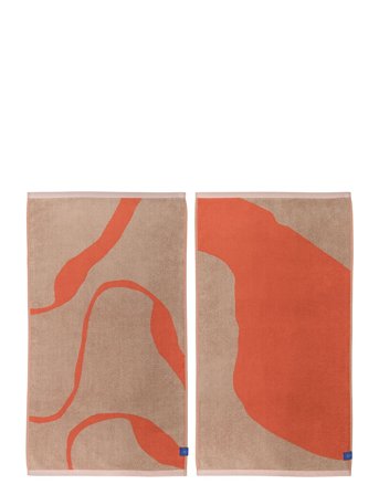 Mette Ditmer Nova Arte Guest Towel, 2-Pack - Orange - 40X55CM