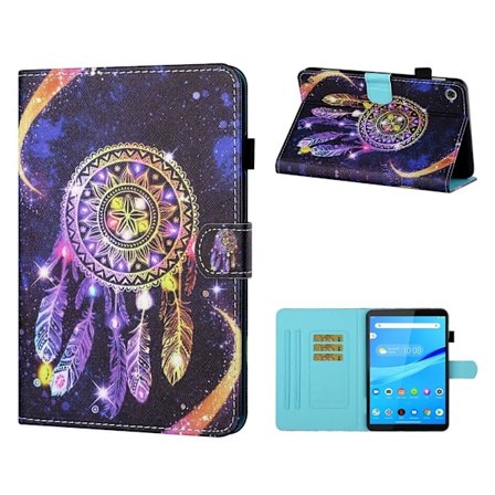 Lenovo Tab M10 FHD Plus flipomslag i læder med cool mønster - Drømmefanger