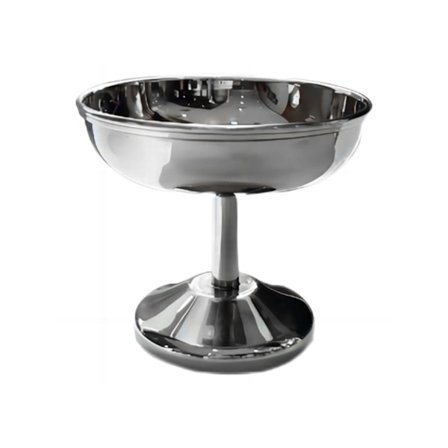 Moderne salatbolle, elegant iskopp, metall oppbevaringsfat for fristende snacks og frukt, praktisk snackbeholder