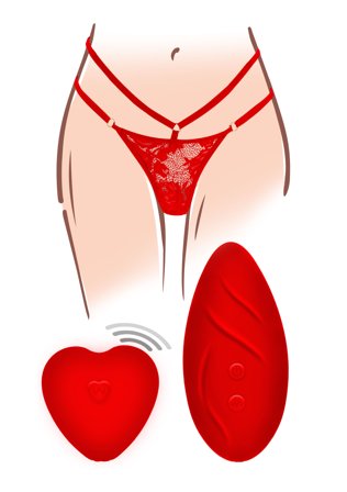 Divine The Sensual Red Panty Vibrator - Toy Joy