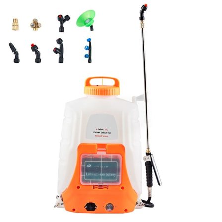 Rygsprøjte - DUOKU - 4 Galloner - Justerbart Tryk 0-90 PSI - Havearbejde - Lithium-ion Batteri