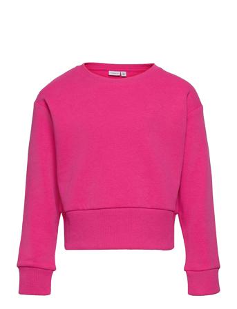 Nkfnukka Ls Boxy Short Sweat Bru Pink Name It