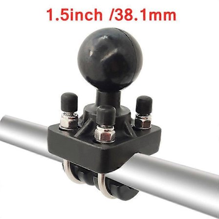 Dobbel U-bolt motorsykkel sykkelstyre skinnefeste base med 1,5 tommers kule for Gopro kamera for Garmin for Sony