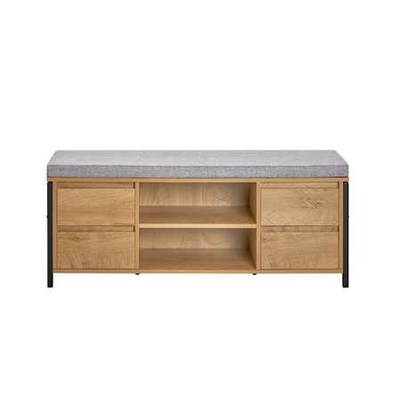 SoBuy träfärg skohylla med 4 lådor 35x110.01x45.01cm, industriell FSR149-N