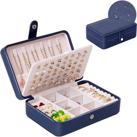 ING Smykkeskrin - Smykkeskrin til piger - Dobbelt lag - Ringe/Øreringe/Halskæder/Øreringe