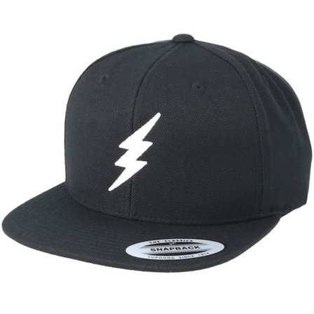 Rave - Svart snapback Keps - Bolt Black/White Snapback @ Hatstore