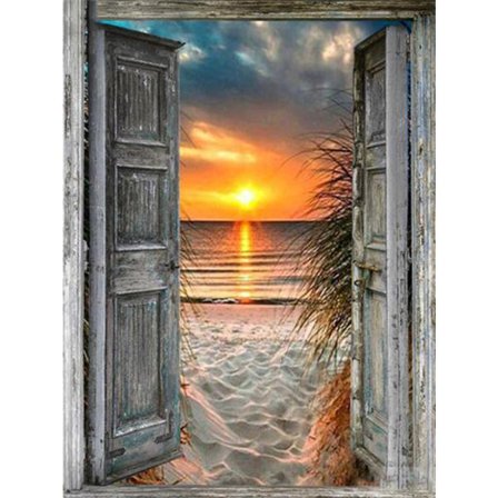 30x40cm 5D DIY Diamantmaleri Full,S#Série de Paysages de Bord