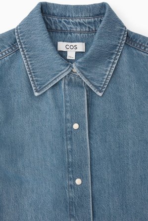 COS Women's Mini Chemisier Oversize In Denim in Blu
