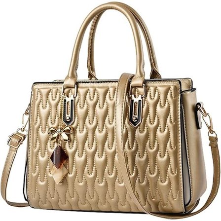 Håndvesker & Skuldervesker Tote Bag for Kvinner Mote Dame Håndvesker Dameveske Skuldervesker Tote Bag Lærveske Gull