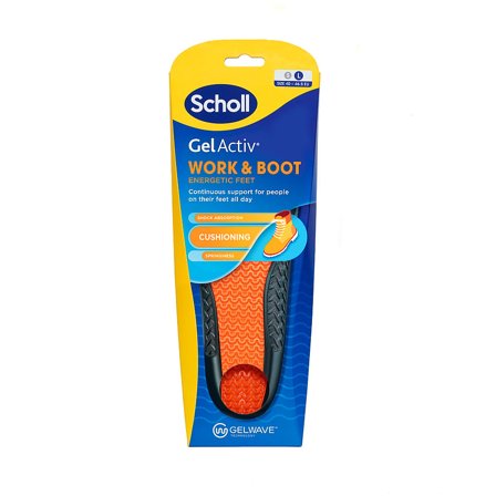 Scholl Gel Activ Insole Work & Boot Large, Tøj & Bolig, Såler & Indlæg, Såler